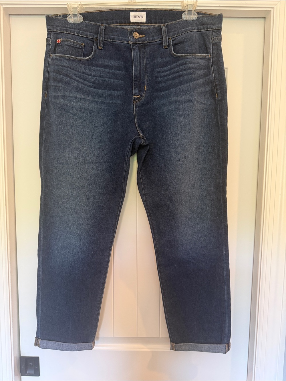 Hudson Jeans Dark Blue Cropped Ankle Denim